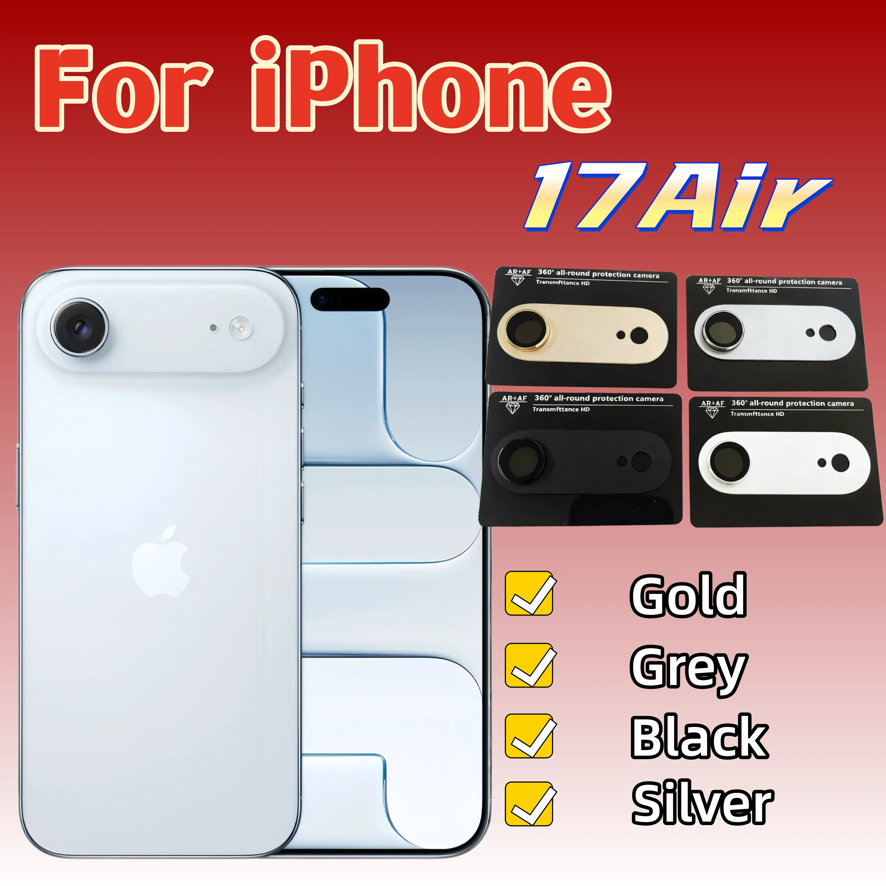 All in One Full Coverage Lens Protector for Apple iPhone 17 Air Matte Armor