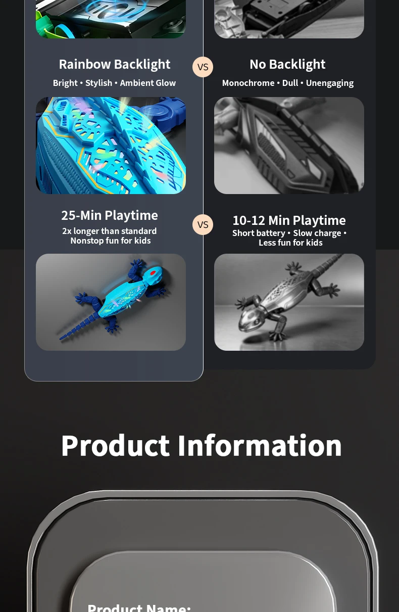 2.4G RC Car Wall Climbing Gecko Electric Simulation Lizard Light Chameleon RC Wall Climbing Car Children Birthday Gift