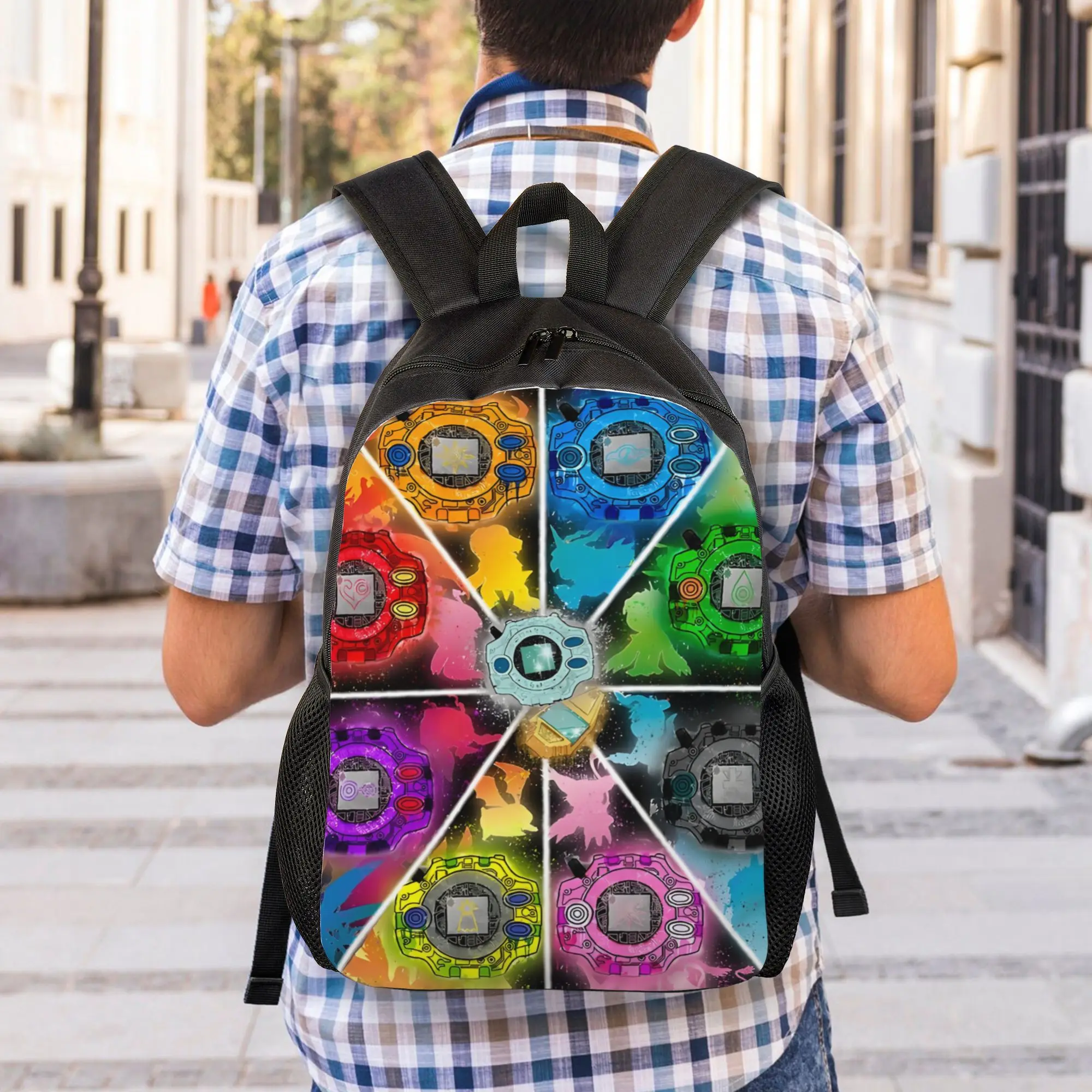 

Back to school season Light Team Digimon Handbag BANDAI Digimon Couple Backpack Backpack