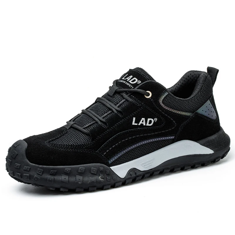 mens casual breathable steel toe caps working safety shoes summer tooling security boots outdoors worker safe footwear protect