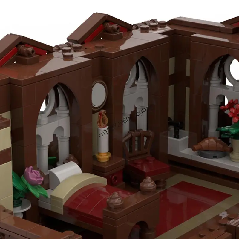 جديد 5756 قطعة Moc الأوروبية القرون الوسطى عرض الشارع غريفين برج القلعة نموذج Diy بها بنفسك الأفكار الإبداعية الاطفال لعبة هدية عيد ميلاد لغز مخصص