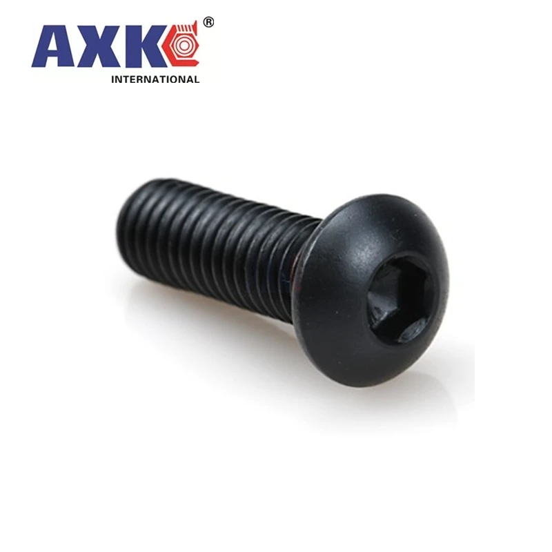 M2 M2.5 M3 M4 M5 M6 M8 M10 grade 10.9 class black oxide ISO7380 alloy steel button head hexagon socket screw