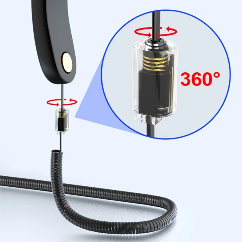 Rotatable Telephone Cord Detangler, Anti-Tangle Telephone Handset Cable 360Degree Rotating Handset Cable Anti-winding