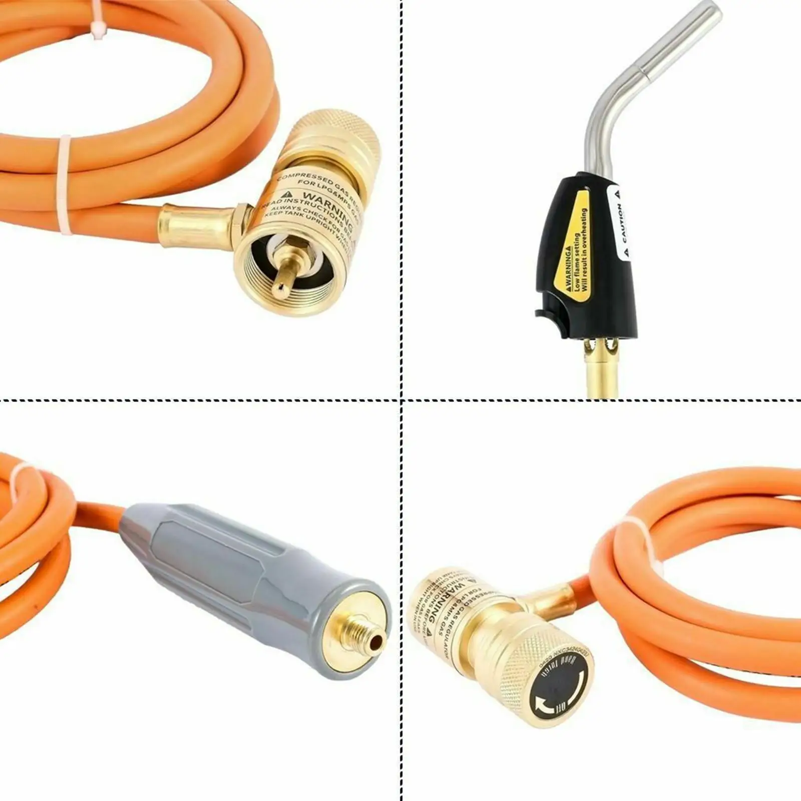 Mapp Torch Stainless Steel Head 5ft Hose Self for Soldering