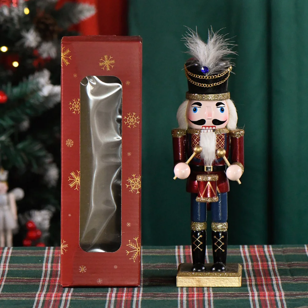 

Christmas Nutcracker Soldier Wood Craft Sturdy Decoration for Home Car Office Xmas Party Supplies Nutcracker Soldier Decor