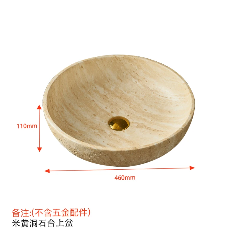 

Medieval beige travertine stage hand washing basin B & B hotel bathroom washbasin