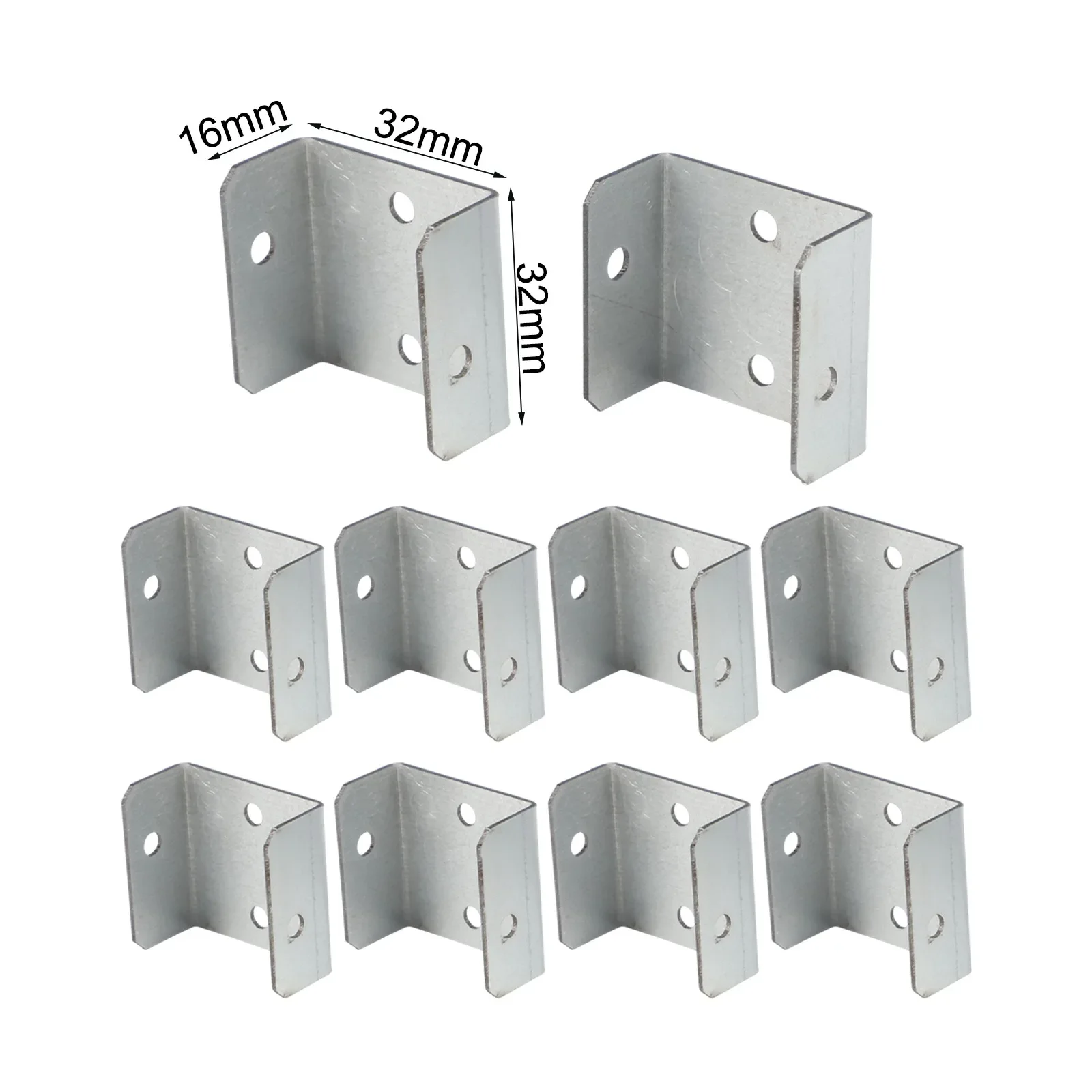 

10-pack Galvanized Fence Clips, 32mm-50mm Fence Brackets For Fixing Trellises And Wooden Posts, Weatherproof U-shaped Brackets