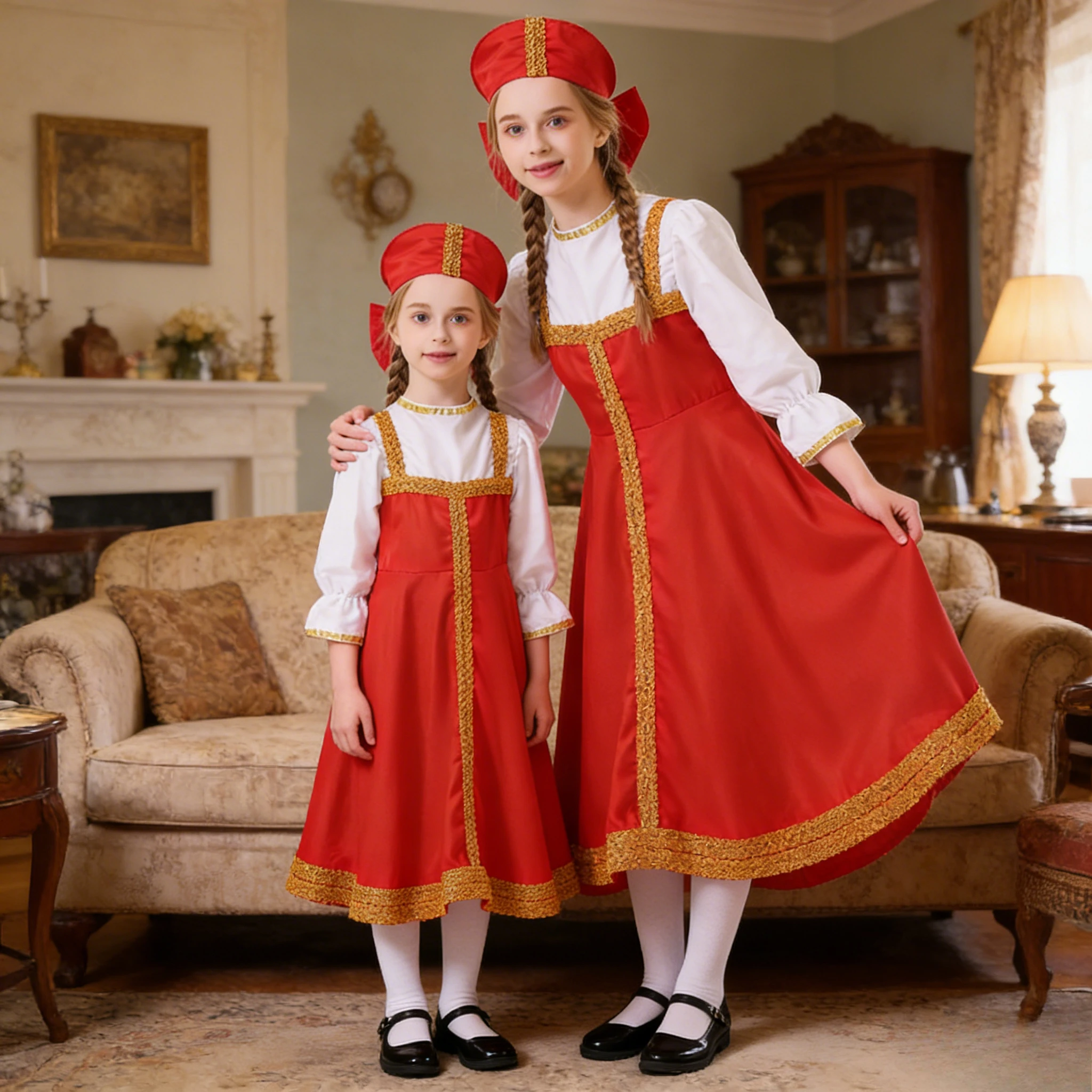 

Русский украинский народный костюм для родителей и детей, традиционная этническая одежда для детей и взрослых, для спортивных мероприятий, фестивалей, вечеринок