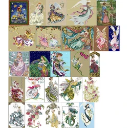 Angel 2 Cross Stitch Kit for DIY Needlework, Cotton Embroidery, Linen and Flaxen, Love Couple Design, Cotton, 14ct, 18ct, 11ct