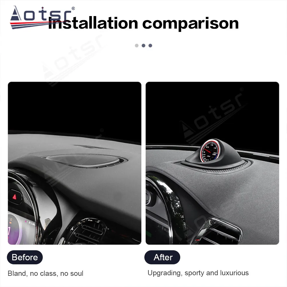 Car Accessory For BMW Mini F54 F55 F56 F57 Supercharged Turbine Stopwatch Original Car Sensor Water Temperature Meter Decoration