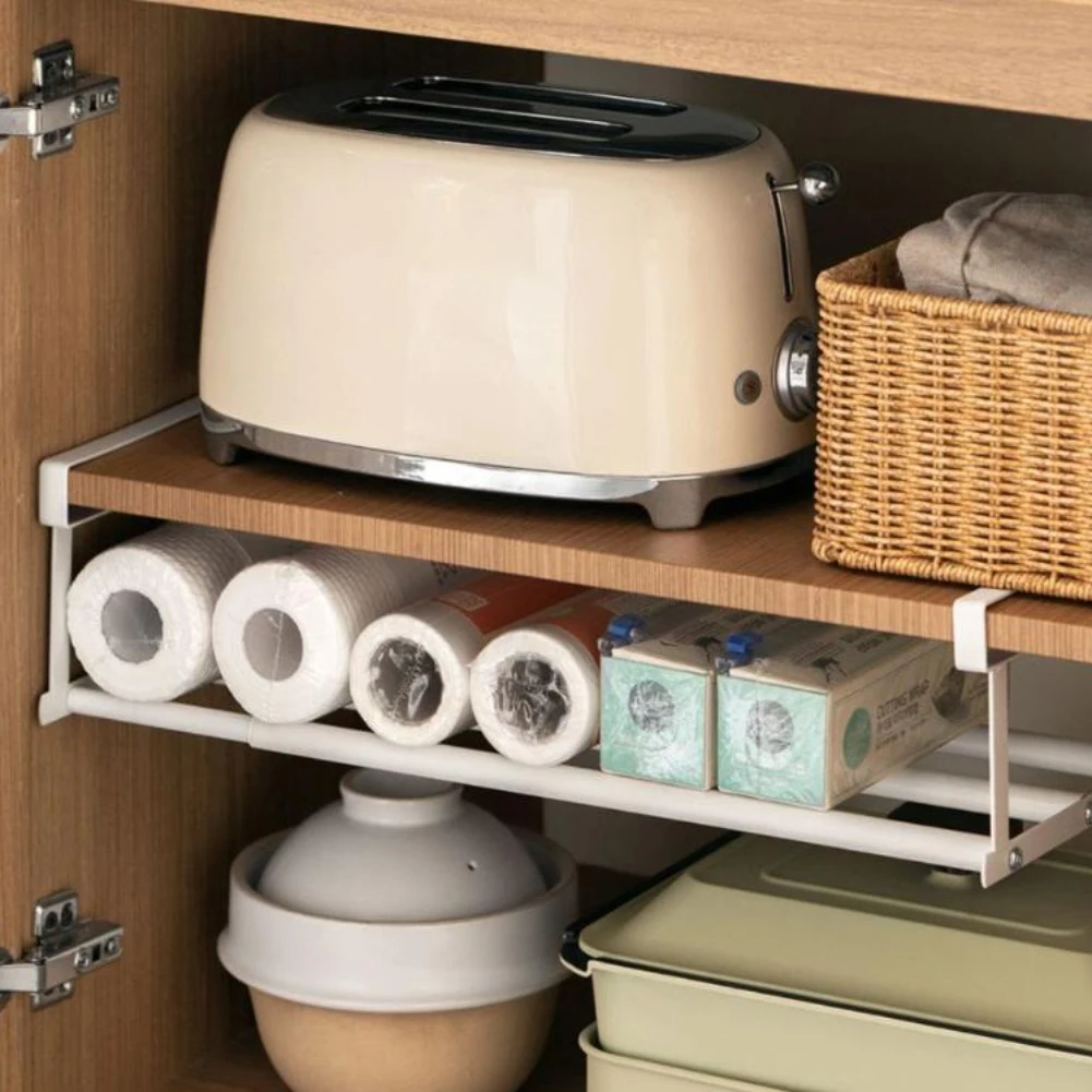 خزانة أحذية منزلية ذات طبقات موفرة للمساحة، رف تعليق قابل للسحب سهل التركيب لحلول تخزين غرفة النوم في مدخل الخزانة #5