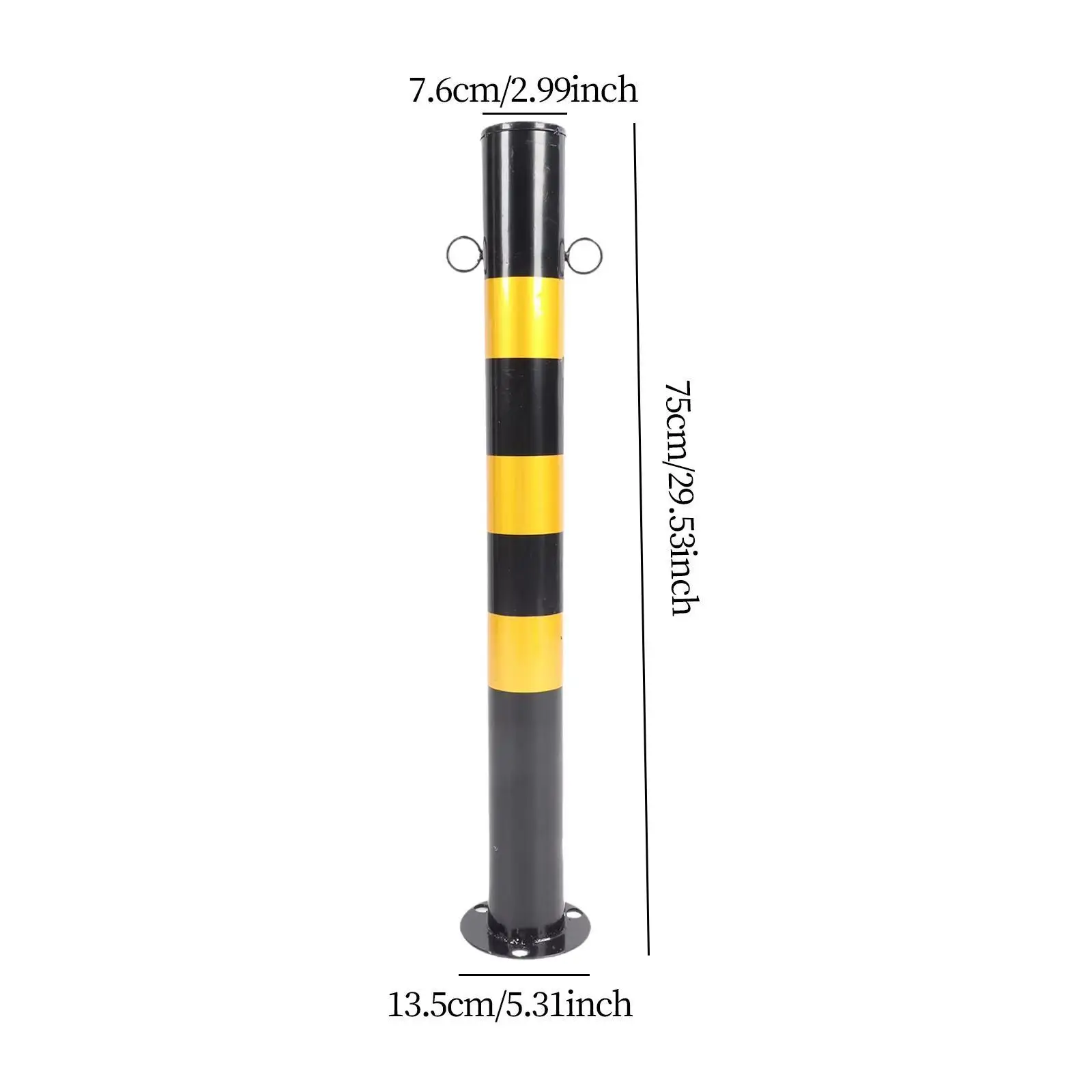 Bollard seguro profissional para supermercados, estacionamento, passos de rua, lateralmente, tráfego, área sensível, acessórios do protetor, 75cm H