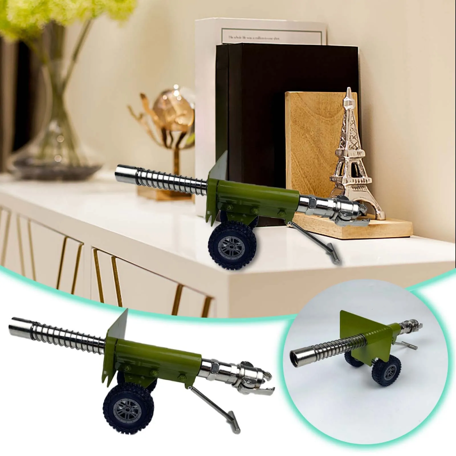 Artillery Stainless Steel Mini Model Artillery Desktop Ornaments Gifts New Home Decoration For Military Weapon Enthusiasts