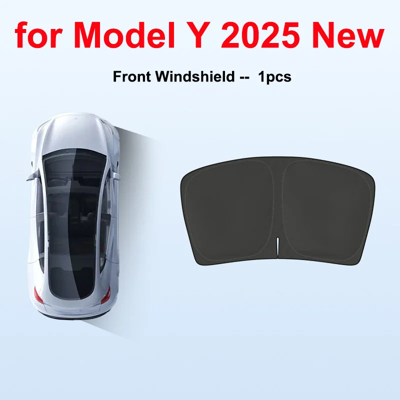 Für Tesla Model Y Juniper 2025 2026 Sonnenschutz für Vorder- und Heckscheibe, Seitenfenster-Sonnenschutz, Windschutzscheiben-Sonnenschutz, Outdoor-Camping-Zubehör
