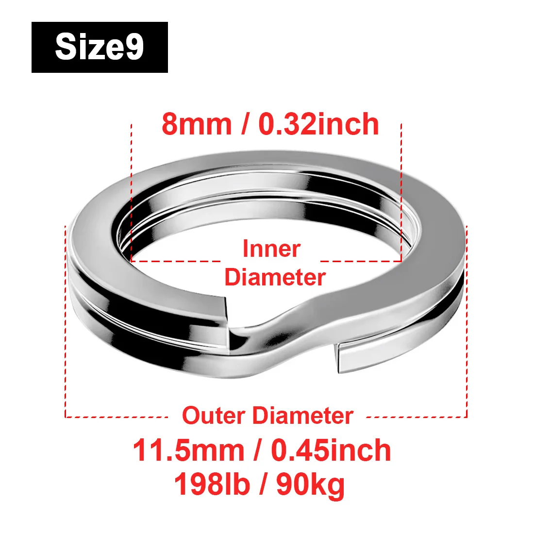 FishTrip 30-50 stks/partij Split Ring Vissen Lokken Connector 3-12mm Rvs Terminal Tackles Vissen medeplichtige Zoutwater
