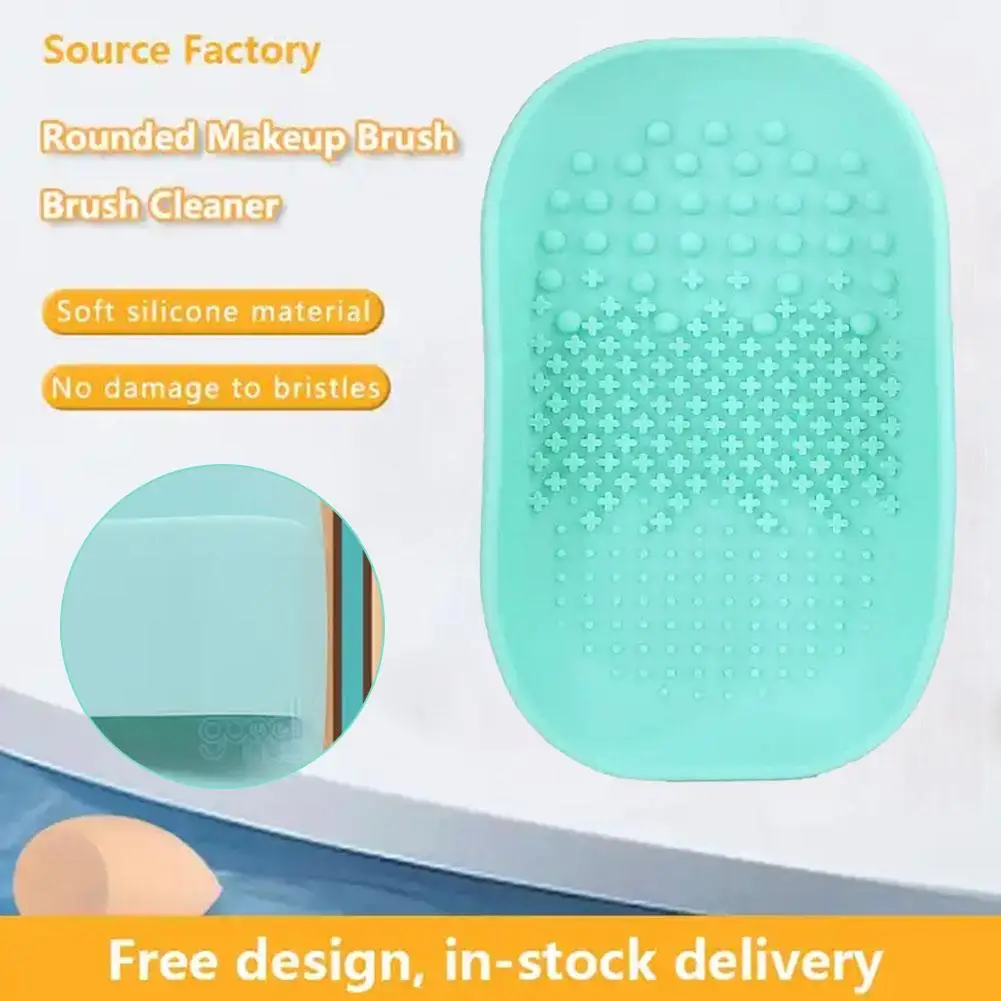 Detergente per pennelli in Silicone pennello per trucco cosmetico pennello per trucco detergente per Gel detergente per fondotinta Scrubbe Mat Pad Board W5E9