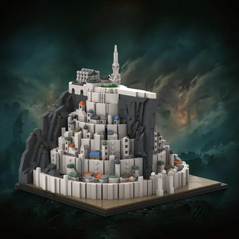 MOC Movie Rings Minas Tirith City Skyline Building Blocks The White Council Bricks Gollum Monster Toy for kids Birthdays Gifts