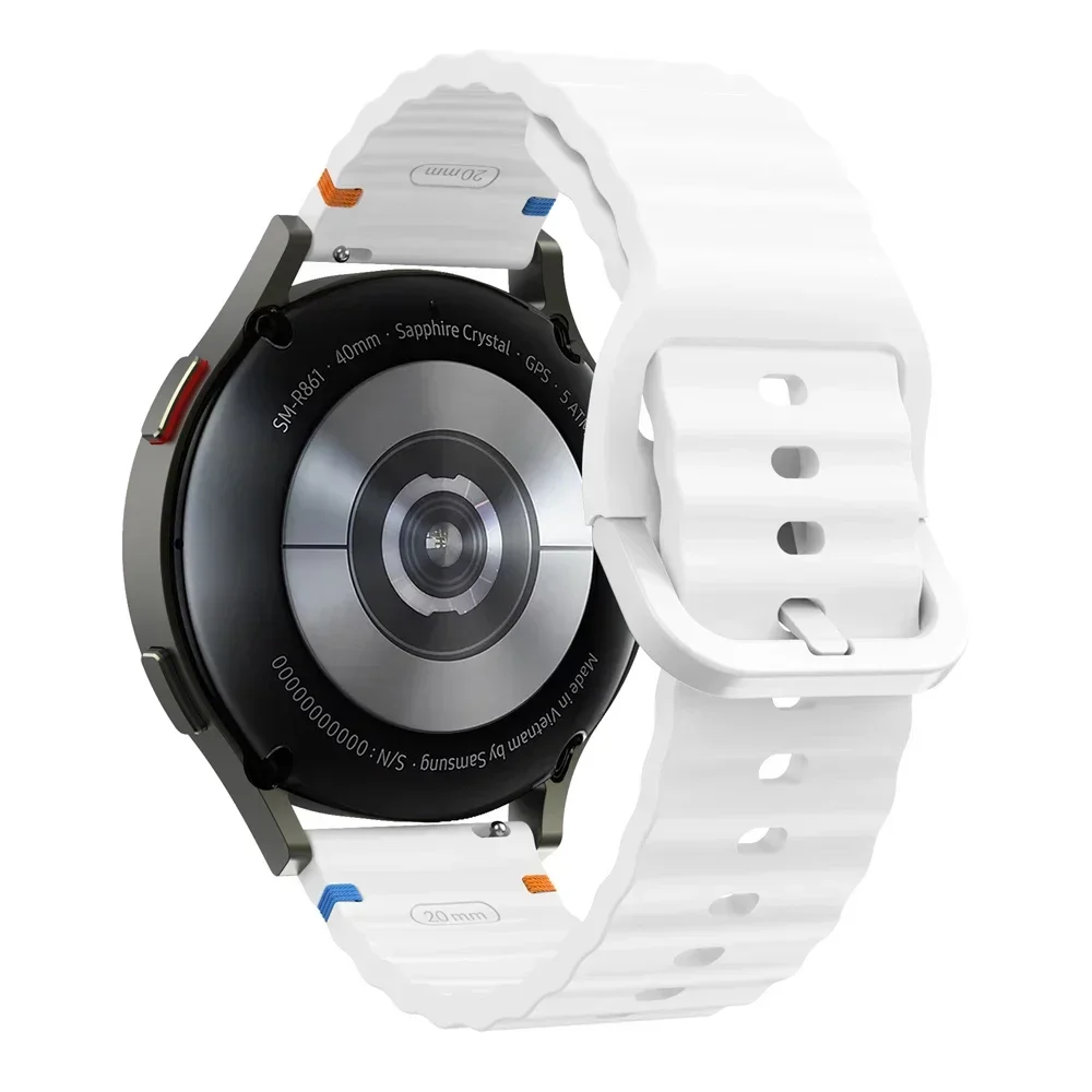 22 mm 20 mm Uhrenarmband für Huami Amazfit BALANCE Band GTR 4 2 2E GTR3 Pro/GTS 4/2 Mini GTS 3/Bip 3 Pro U S Silikon-Wellenarmband – Detail 6