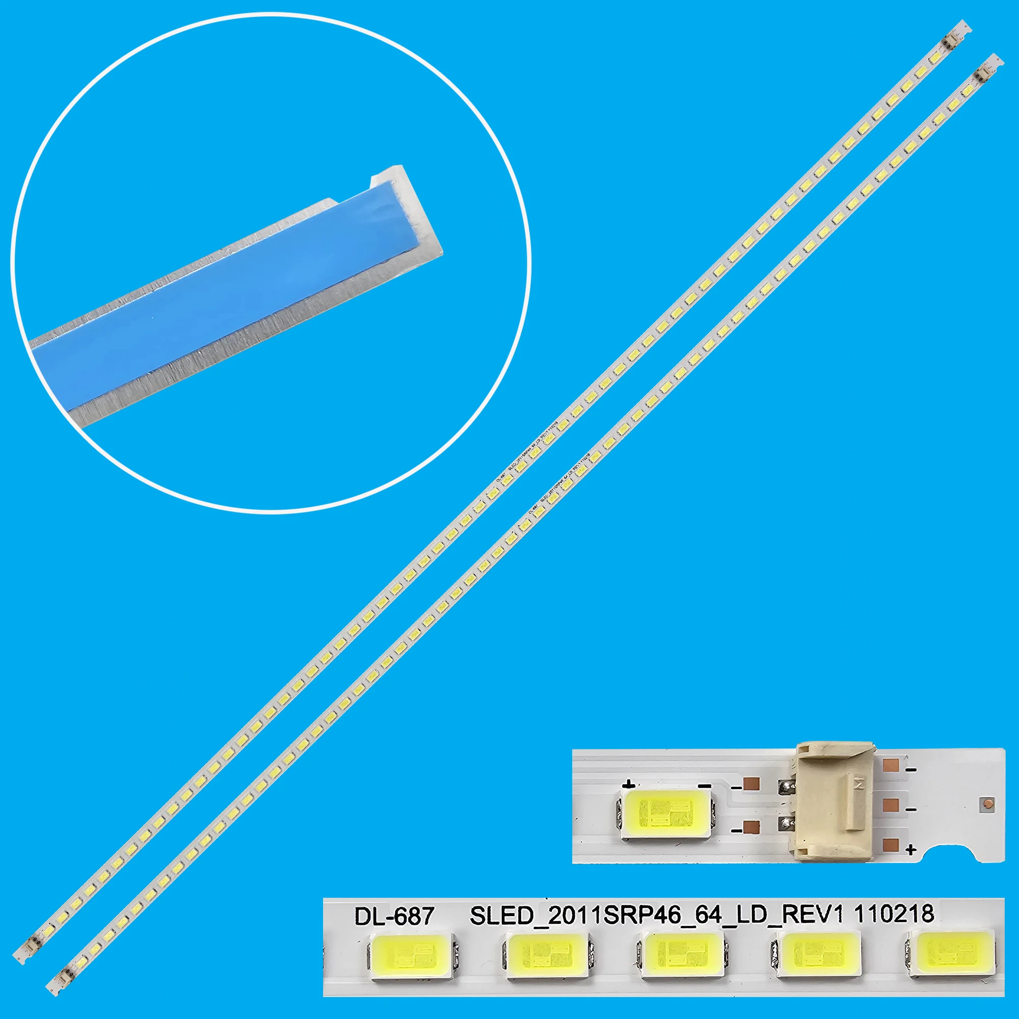 

1/5/10 Kit LED Backlight For LK460D3LB43 SLED_2011SRP46_64_LD_REV1 110218 46PFL8606H/6 46PFL8686K/02 46PFL8606H/12 46PFL8606T/12