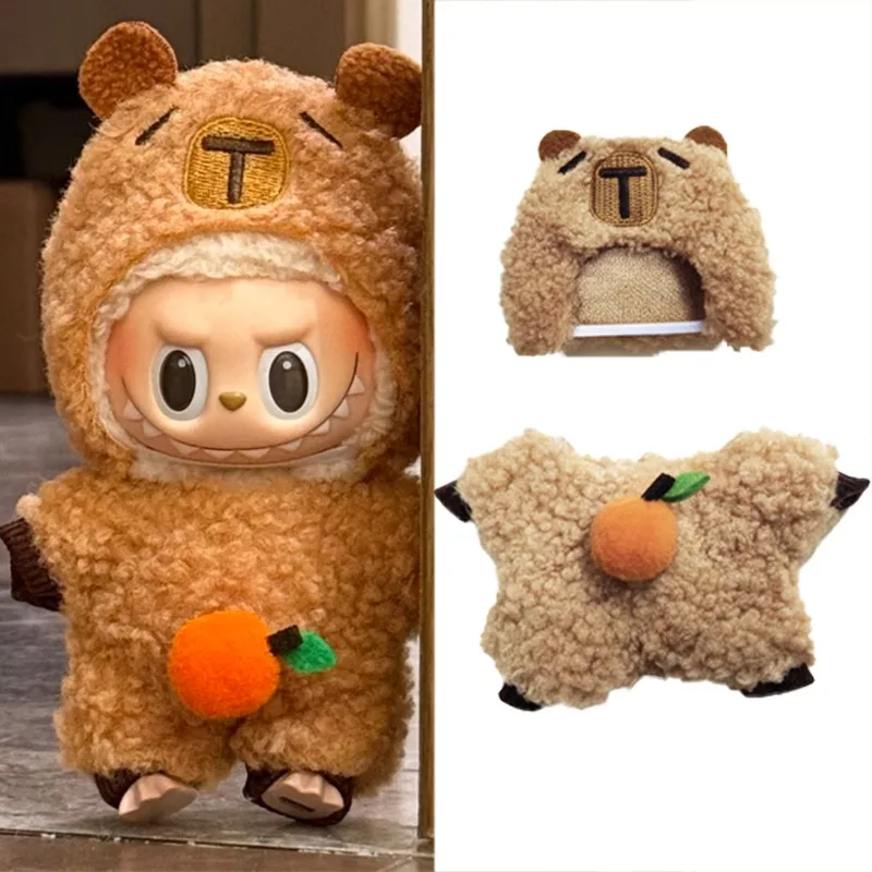 15 17cm Ubranka dla lalki Labubu, zestaw ubranek dla kapibary, kawaii pluszowa bawełniana lalka, przebranie, dekoracja, ubrania dla kapibary, akcesoria