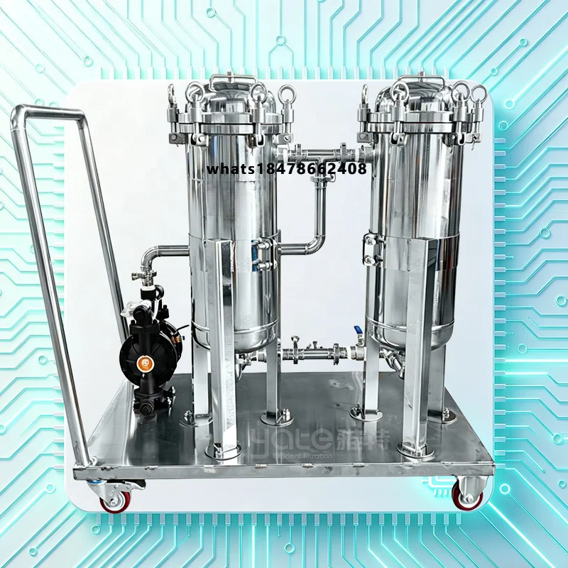 Precision Microporous Pleated Membrane Cartridge Trolley Filter Two Stage Machine Electroplating Electronics Solution Filtration