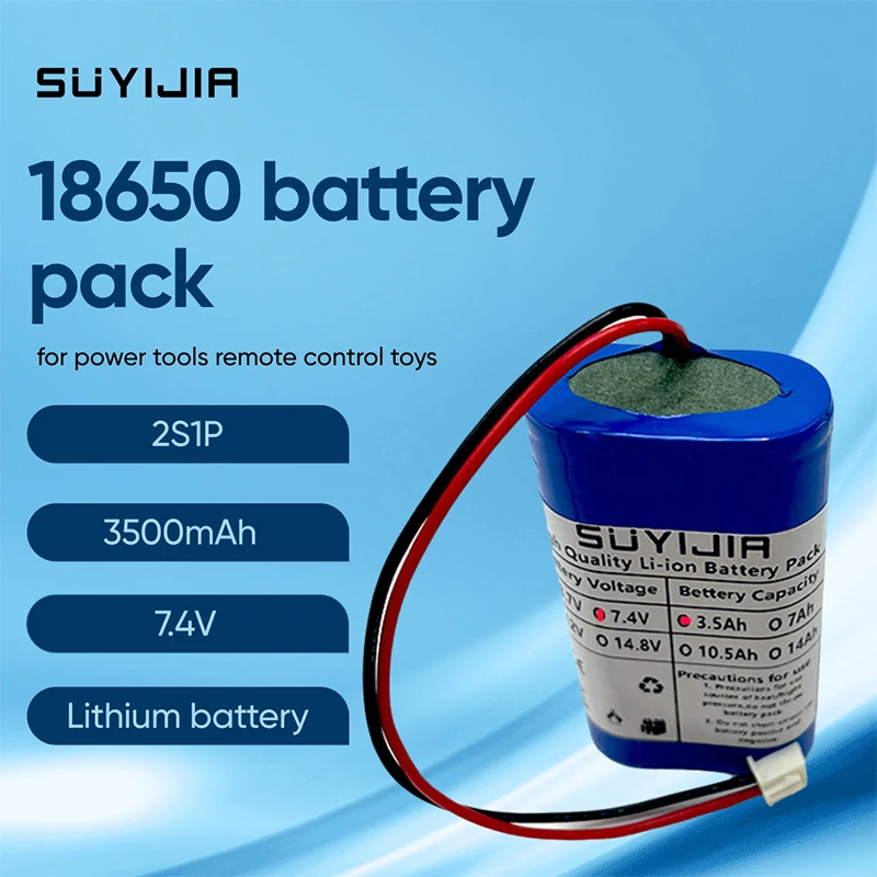 Original 7.4V 3500mah 18650 2S1P built-in BMS rechargeable lithium-ion battery pack for camera electric toy backup battery