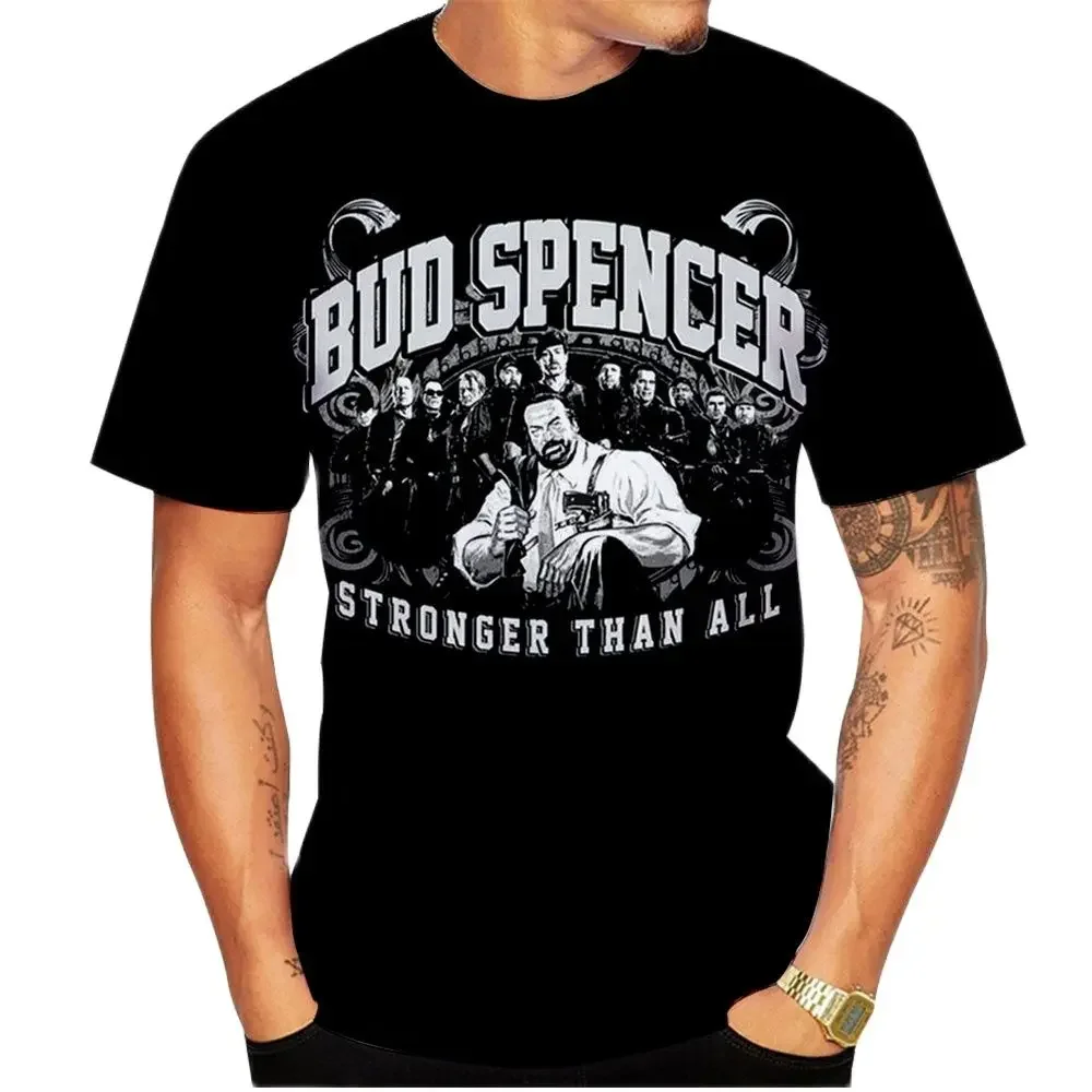 เสื้อยืดผู้ชายพิมพ์ลาย3D Spencer Hill เสื้อคอกลมแขนสั้นแฟชั่นลำลองเสื้อฮิปฮอปฮาราจูกุฤดูร้อน