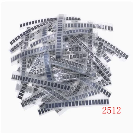 50개 2512 1% SMD 저항기 0R ~ 10M 1W 0 1 10 100 150 220 330옴 1K 2.2K 10K 100K 220K 0R 1R 10R 100R 150R 220R 330R 470R 1M