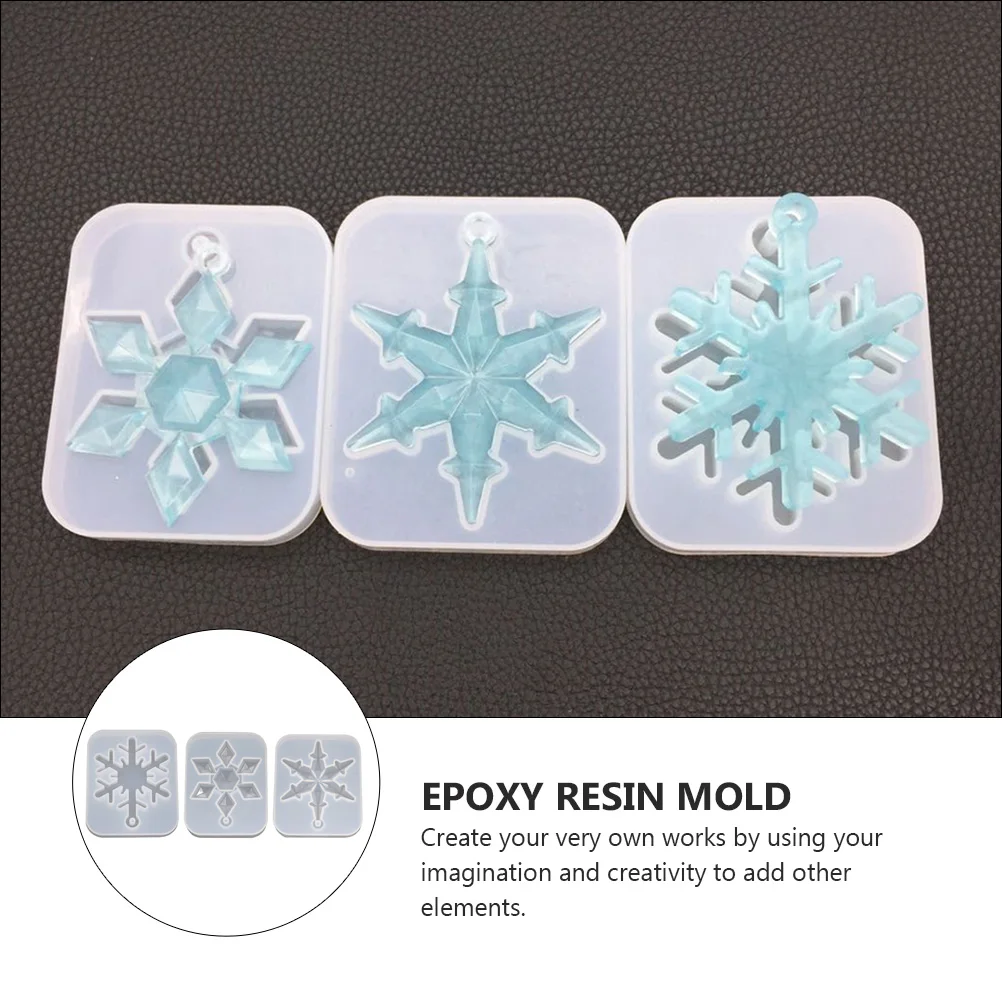 

6 Pcs Snowflake Pendant Die Christmas Craft Jewelry Making Mold Casting Molds Diy Soap
