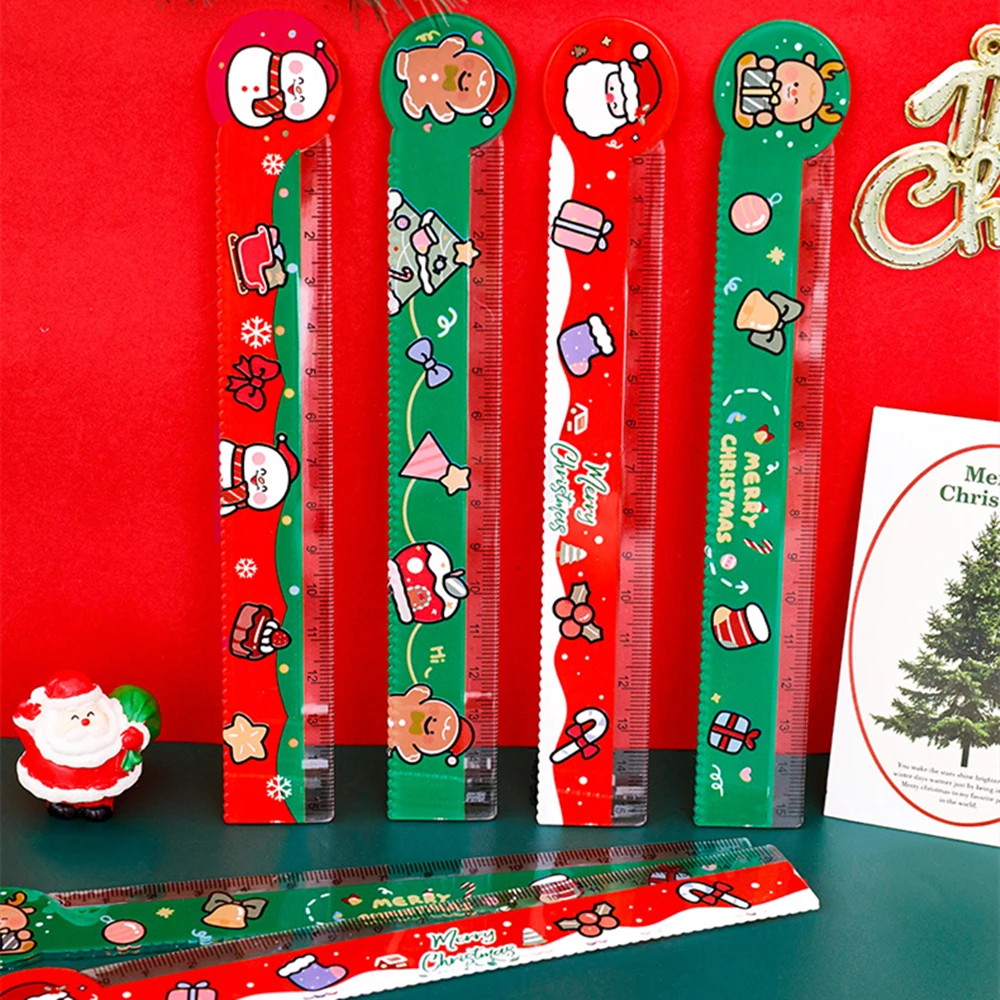 Cartoon Wave Ruler Fun Magnetic Ruler Children'S Ruler Cute For Classroom Stationery Collection Christmas