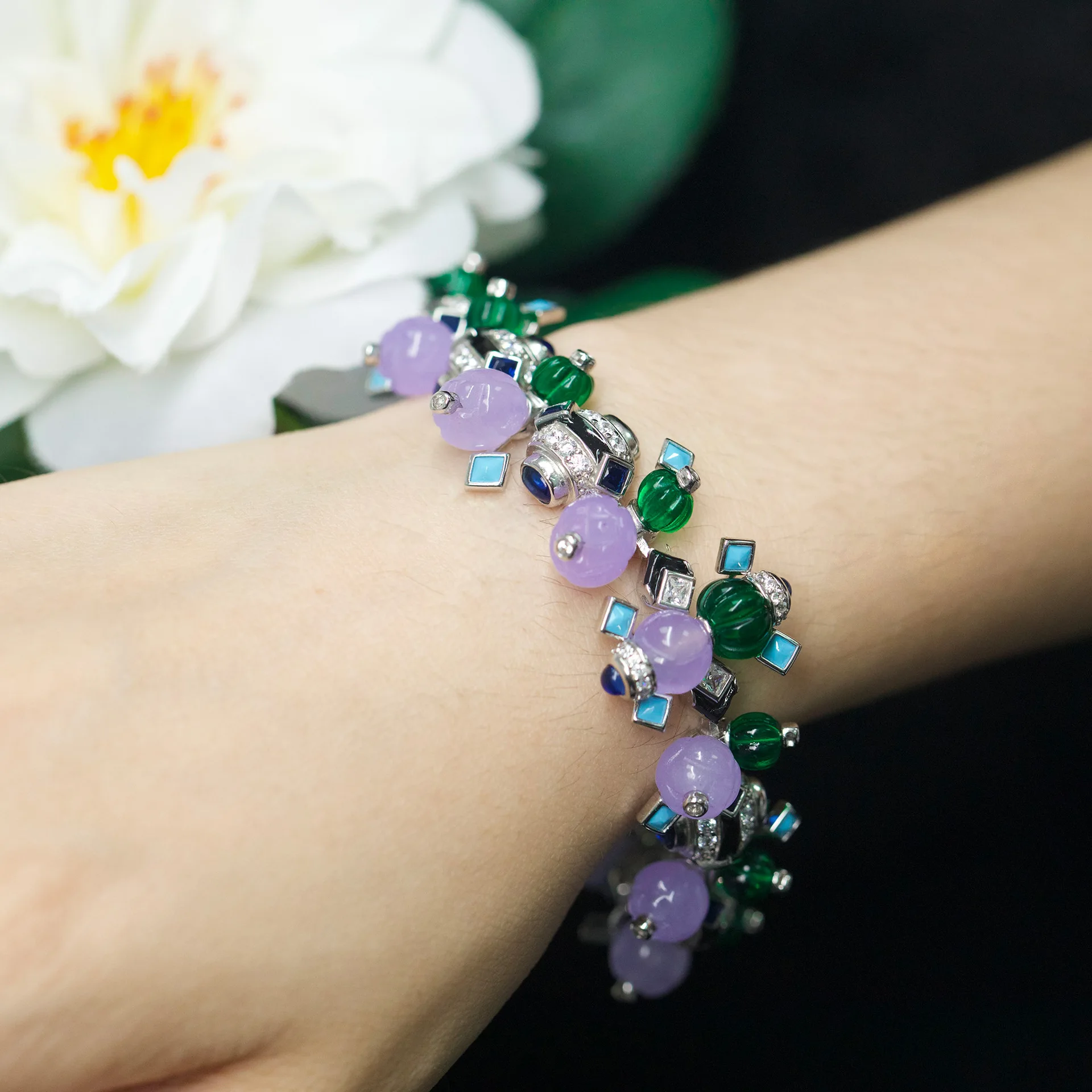 925 Silver Gold Plated Bracelet Fruit Kits Luxury Banquet All-match Jewelry Girls' Brac Luxury Designer Jewelry Luxury Finds