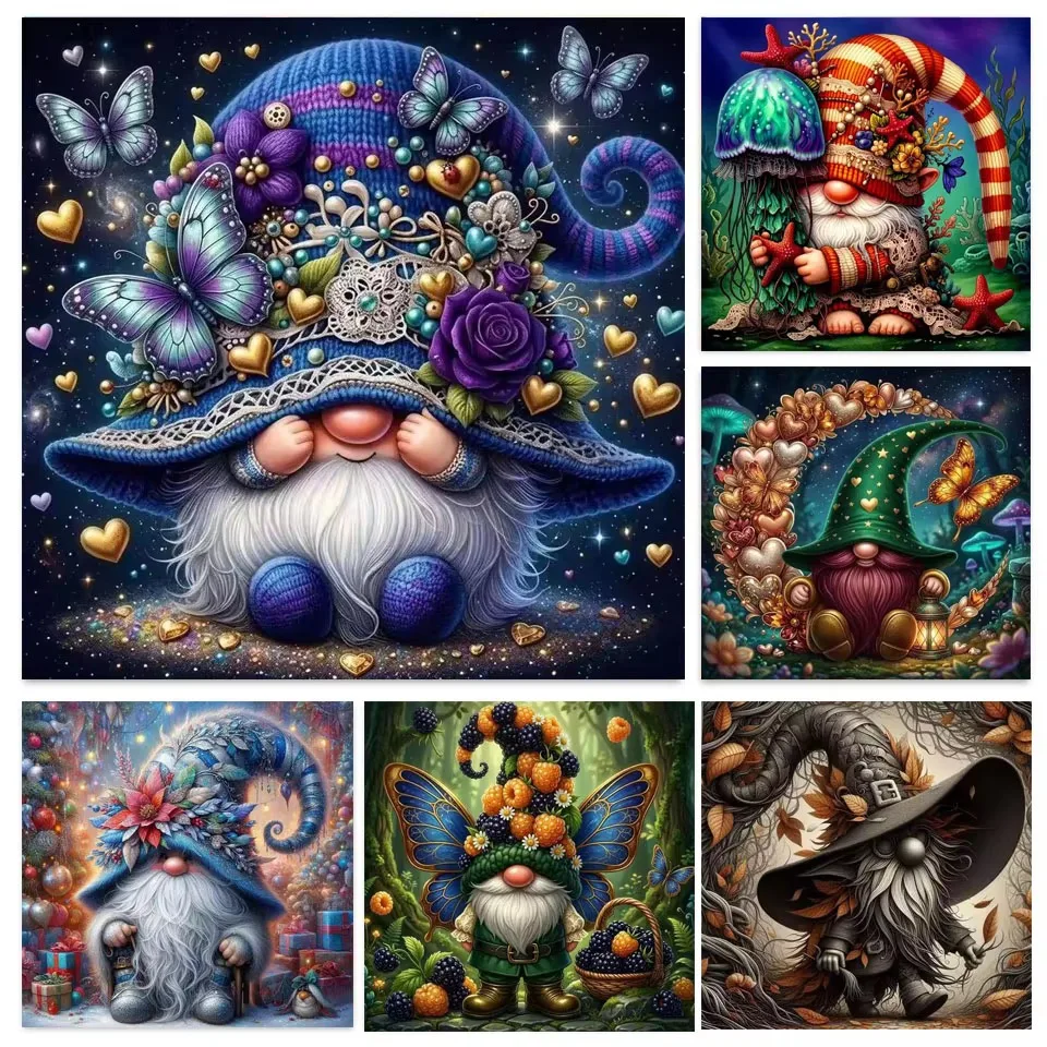 New Collection Christmas Dwarf Elf Diamond Painting Kits Full Square&Round Mosaic Handmade Art Home Decor DIY New Arrivals