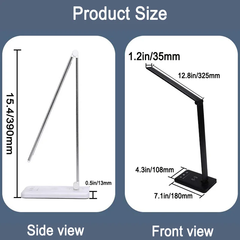 Led Smart Usb Charging Lamp Touch Folding Table Portable Battery Children's Work Office Rechargeable Wireless Light For Bedroom image 5