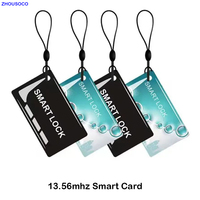 6 Pcs 13.56Mhz IC Card Tuya TTlock BLE Electronic smart Door Lock Card Digital Smart fingerprint locks Unlock Small RFID Card