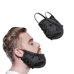 Black Men Moustache Cover Beard Turban Bandanas Cover Facial Beard-Bib Adjustable Protection Rag Hair Shaping Beard Bonnet