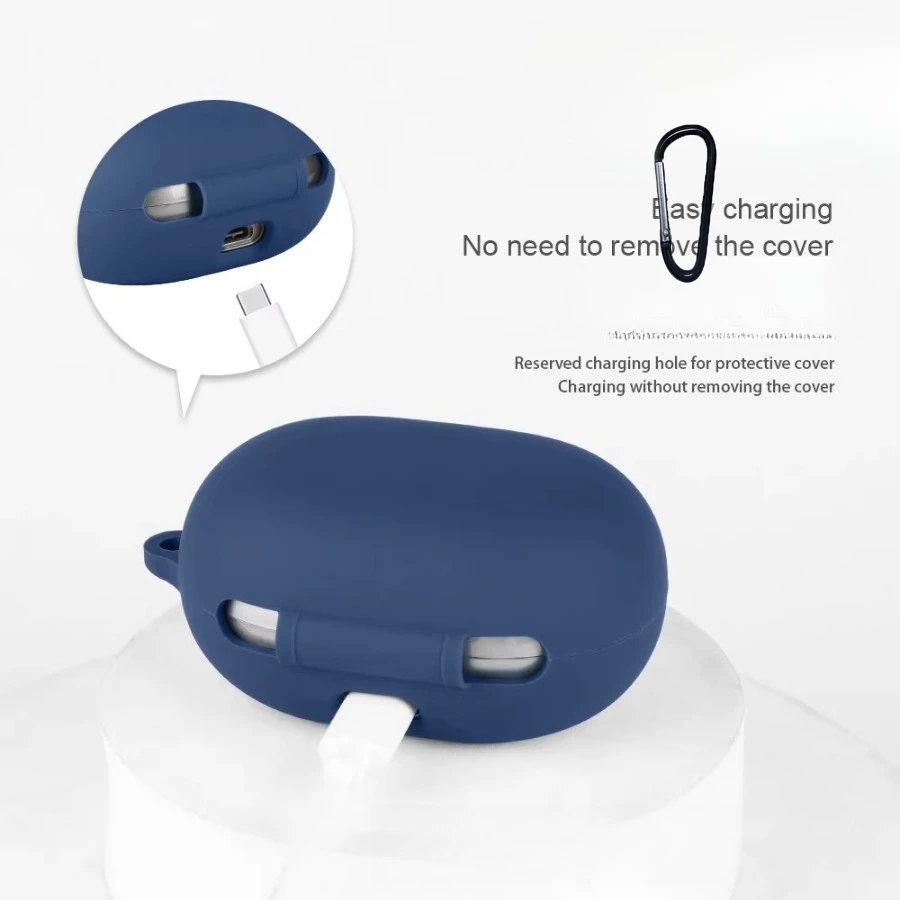 For SoundPEATS Clip1 Case Solid Color Silicone Shockproof Bluetooth Earphone Cover for SoundPEATS Clip 1 hearphone box fundas view 5