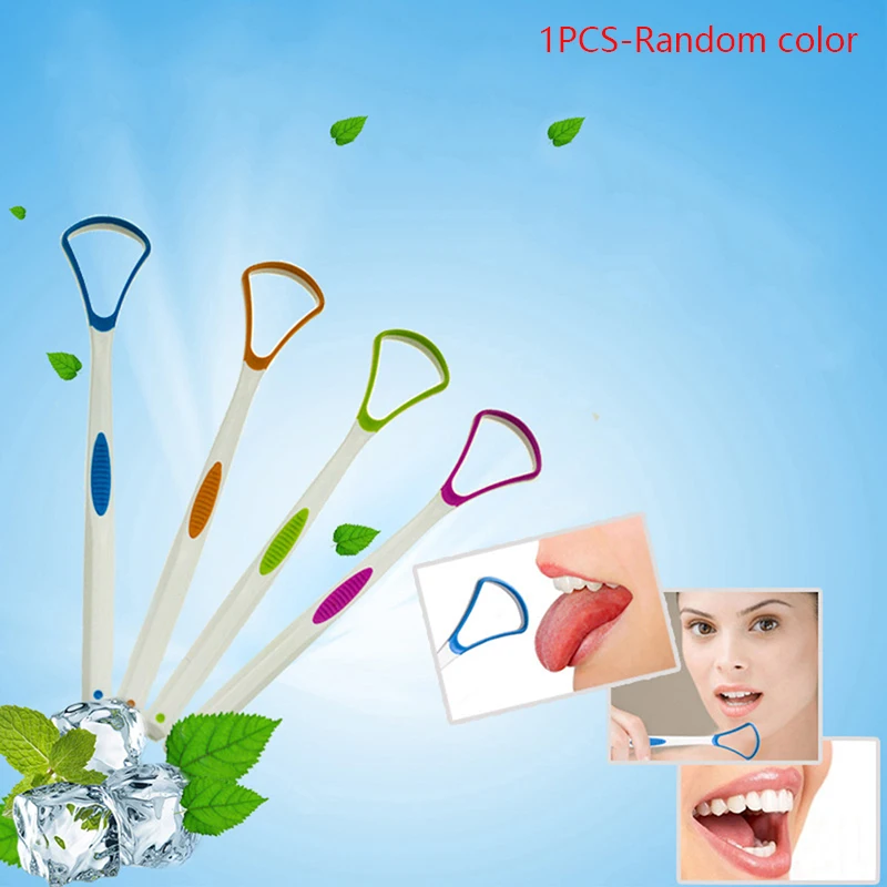 

1PCS Random Tongue Scraper Oral Dental Care Plastic Tongue Cleaner Brush Tool For Oral Care