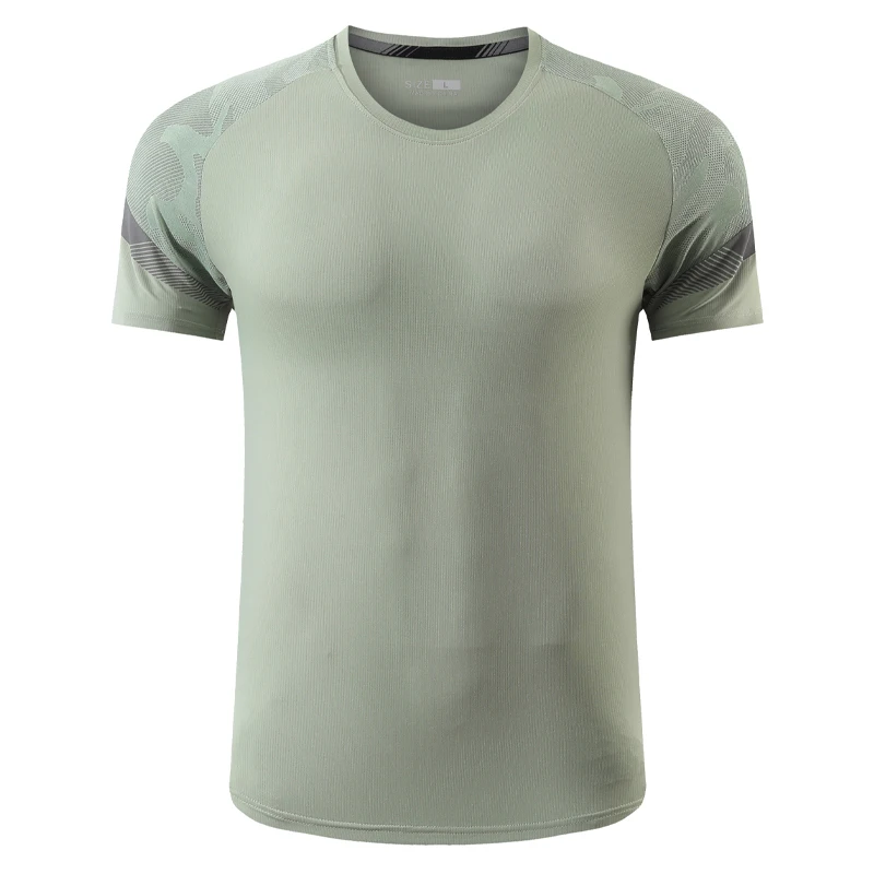 Camisas de entrenamiento para hombre, camisetas de entrenamiento transpirables para correr, trotar, secado rápido, estampado de culturismo, manga corta, Verano