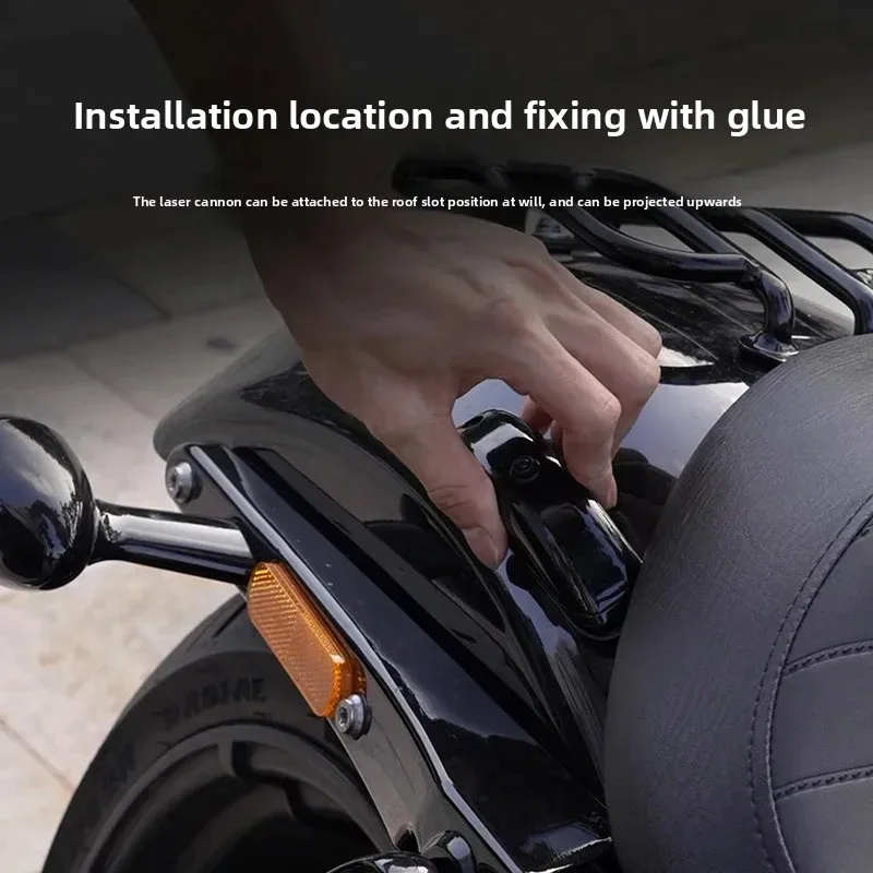 Motorcycle Green Projector Warning Light LED Decoration Anti-collision Tail Light LED Navigation light Strobe Antenna light