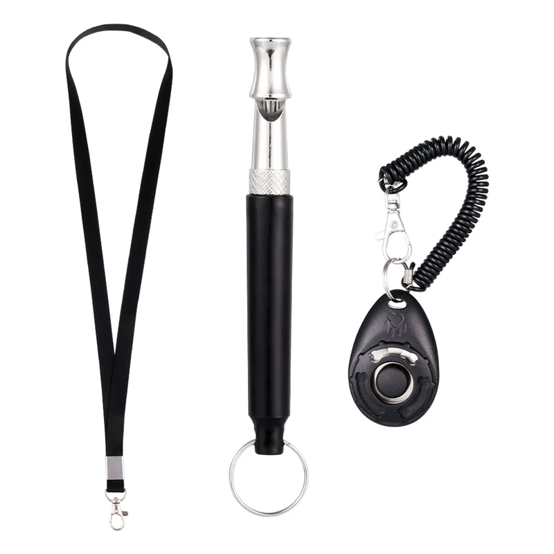 3 unids/set de Clicker de entrenamiento para perros y gatos, silbato obediente para mascotas, correa de muñeca ajustable, llavero con sonido, suministros para el hogar para mascotas
