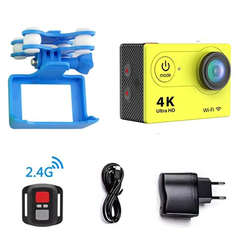 4K UHD Action Camera 1080P 30FPS 2.0 Inch IPS Screen Bicycle Video Recording Outdoor Sport Camera Anti-Shake 120 Wide Angle