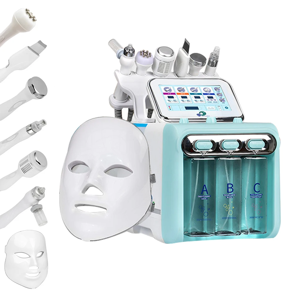 7 In1 Water Oxygen Hydro Dermabrasion Facial Machine Lifting H2O2 Small Bubble Deep Cleansing Aqua facial Device Skin Care For S