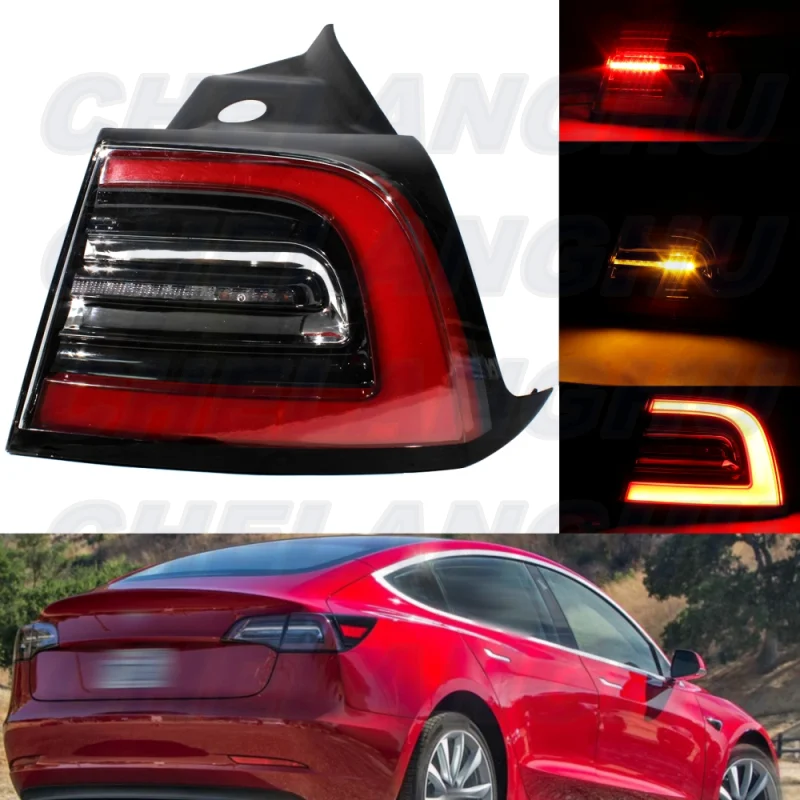 

Right Outer Side Tail Light Rear Lamp With LED Bulbs 1077398-00-F For Tesla Model 3 2017 2018 2019