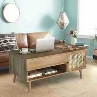 Multifunctional lifting coffee table becomes dining table dual-purpose dining table living room small apartment plate folding sm