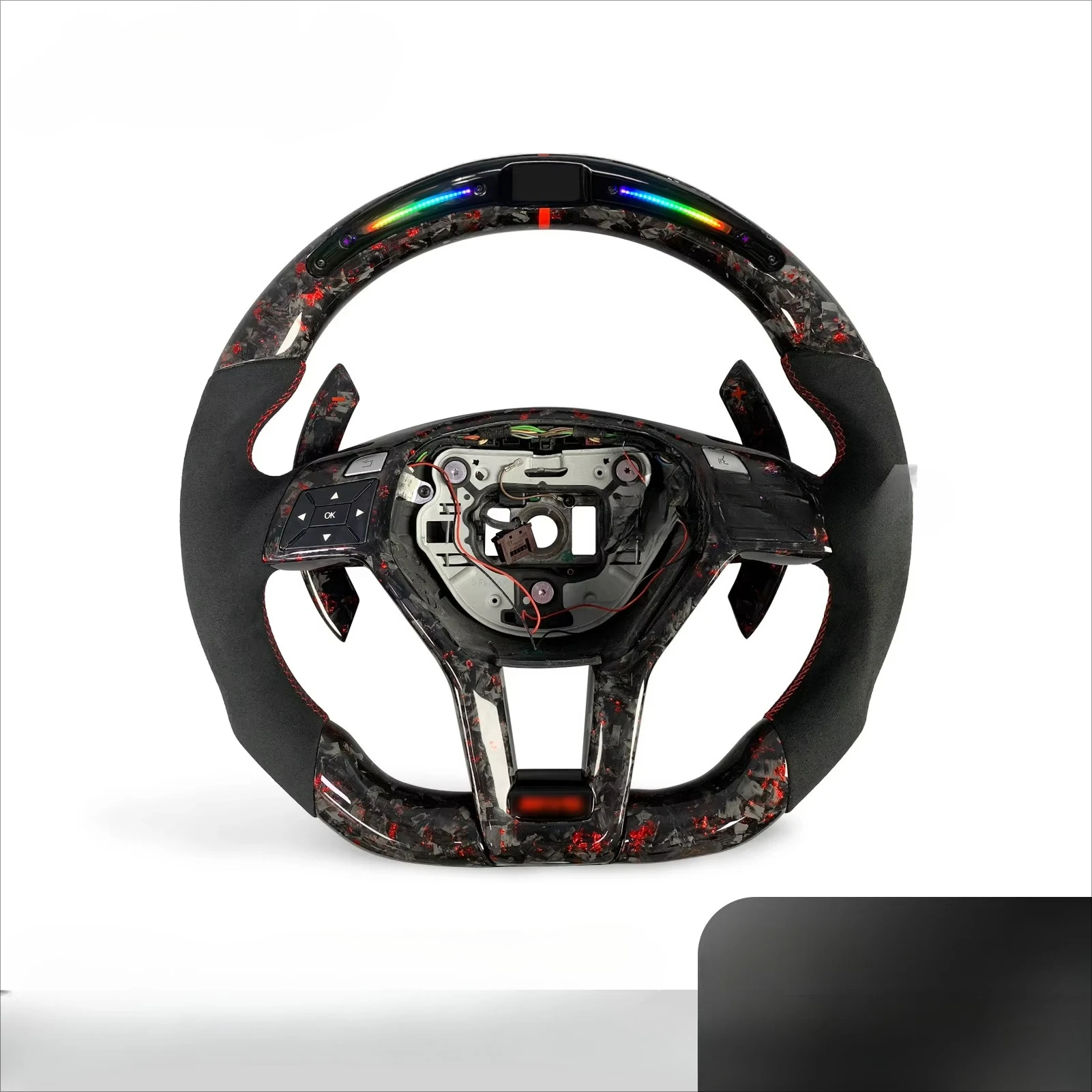 Custom Forged Carbon Fiber LED Steering Wheel for W204 W212 2011-2015 CLA GLA 45 C63 CLS63 E550  R231 SL SLK350