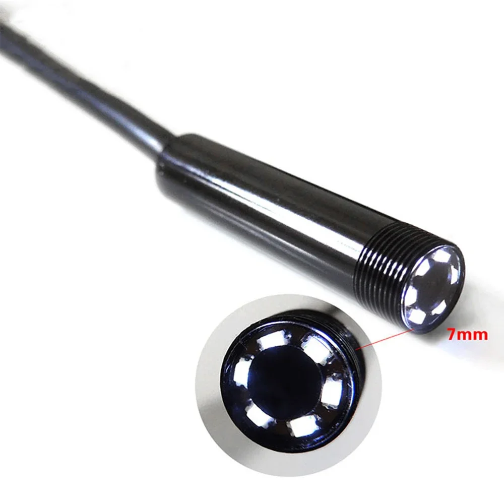 7 مللي متر كاميرا منظار USB صغيرة مقاوم للماء HD Borescope ثعبان التفتيش أنبوب كاميرا فيديو محول للكمبيوتر الذكي