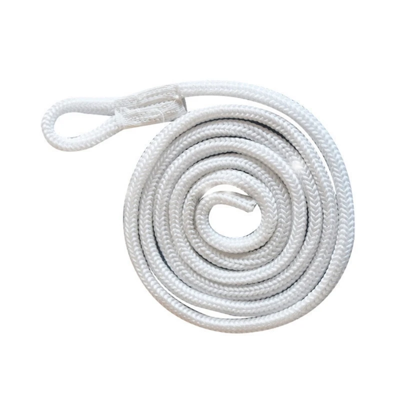 DoubleBraided Line with Eye Marine Mooring Line Bungee Cords Compatible For Canoe Yacht Boat Ship Accessories