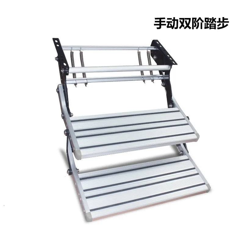 Electric Single & Double Layer Folding Aluminum Alloy RV Step For Motorhome Caravan Camper Van