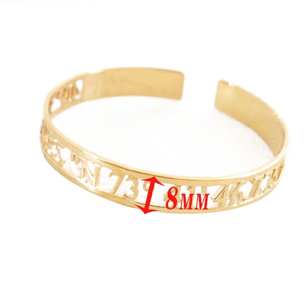 

Fashionable and Personalized Customized Bracelet with Hollowed Out Carved Name Commemorative Day Luxury Stainless Steel Bracelet