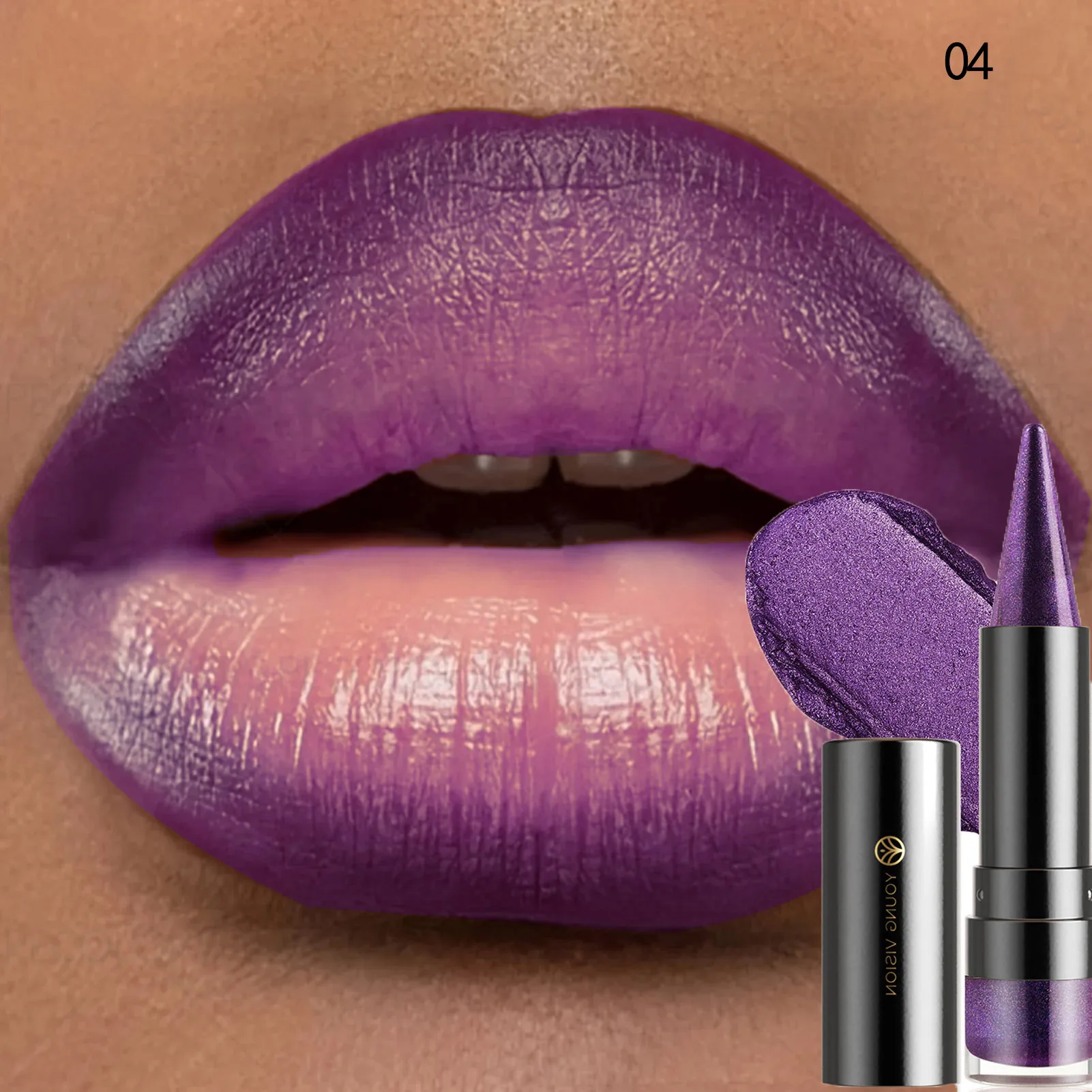 YOUNG VISION 3colors Pointed Fine Glitter Lipstick Facial Multi-Purpose Pearlescent Lipstick Lip Liner  Woman Makeup